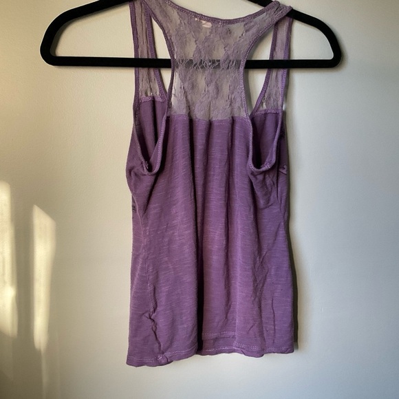Guess Los Angeles Purple Lace Graphic Tank Top – Size Small - Picture 6 of 9